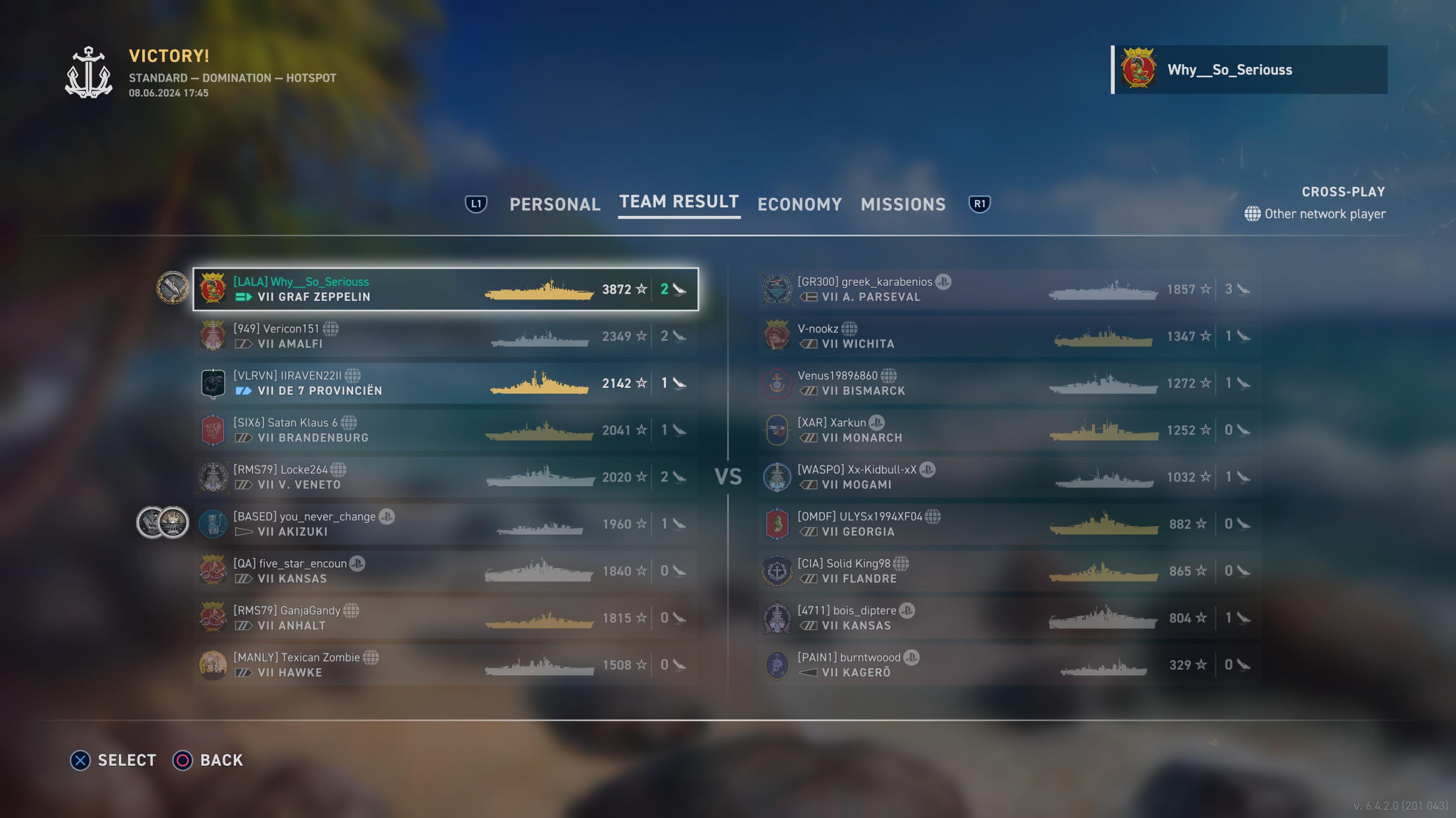 Graf Zeppelin Base XP Record - 3,872 by Why__So_Seriouss - WoWS