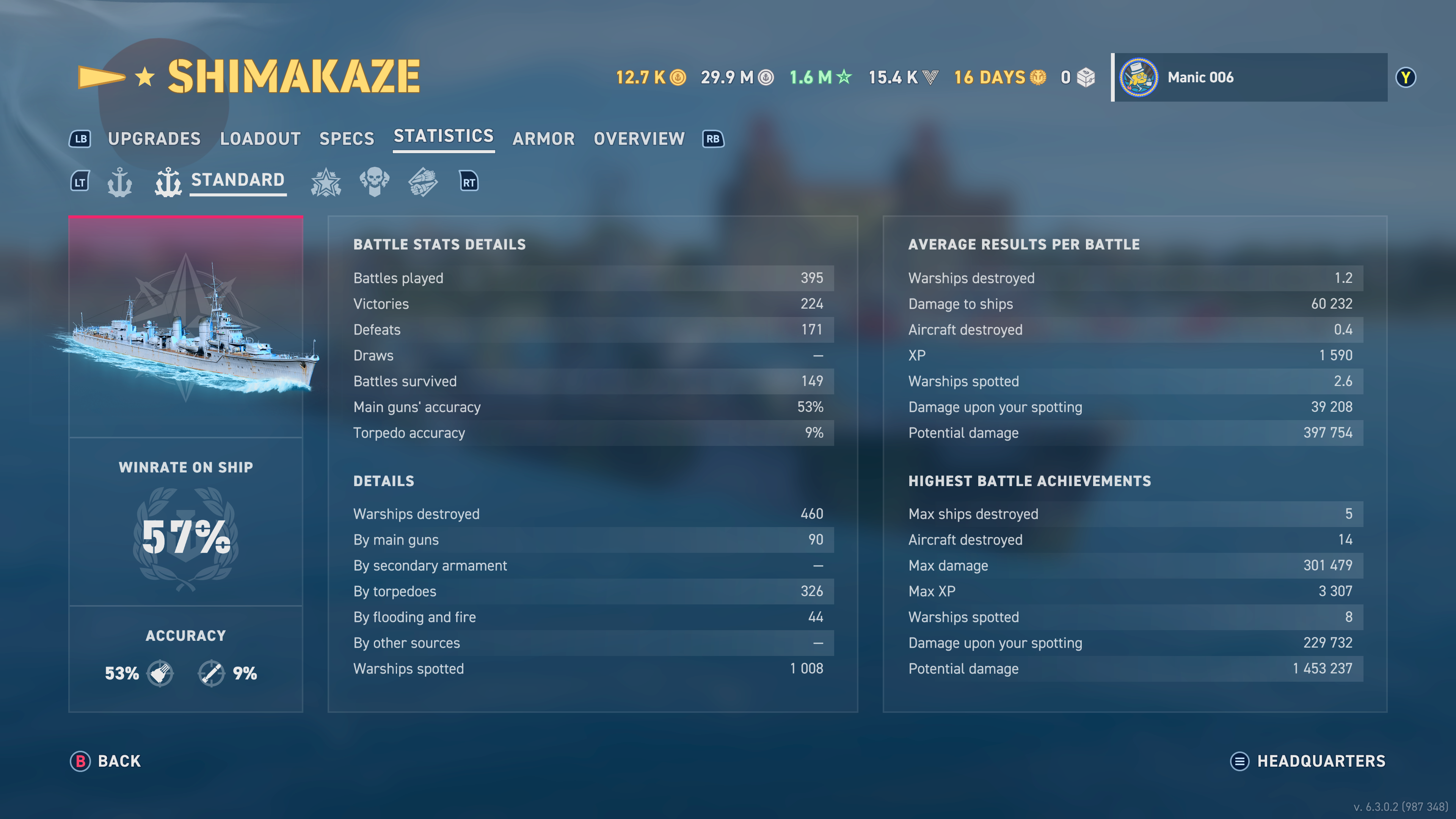 Chart the High Seas 他 未開封 calling台北プロモ ☆ Shimakaze - WoWS: Legends | Stats + Builds | Tier